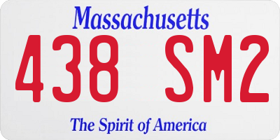 MA license plate 438SM2