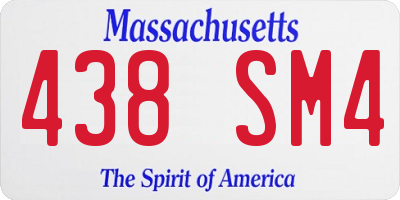 MA license plate 438SM4
