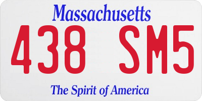 MA license plate 438SM5