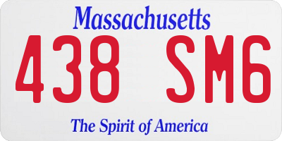 MA license plate 438SM6