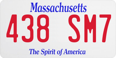 MA license plate 438SM7