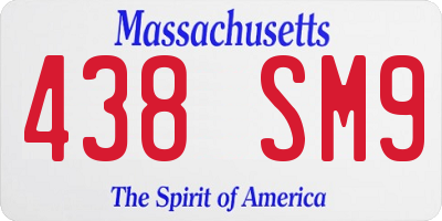 MA license plate 438SM9