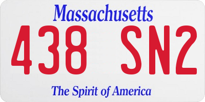 MA license plate 438SN2