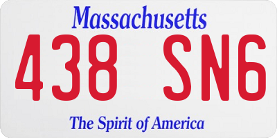 MA license plate 438SN6