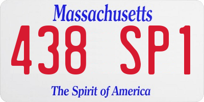 MA license plate 438SP1