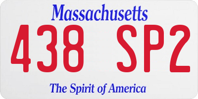 MA license plate 438SP2