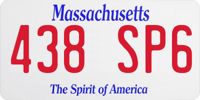 MA license plate 438SP6