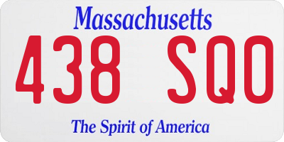MA license plate 438SQ0