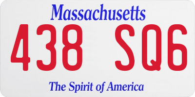 MA license plate 438SQ6