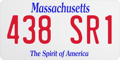 MA license plate 438SR1