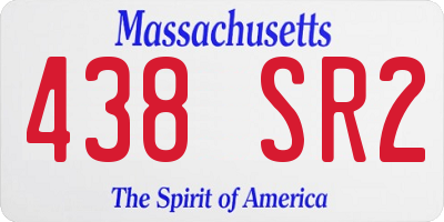 MA license plate 438SR2