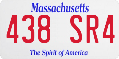 MA license plate 438SR4