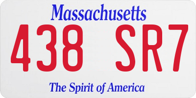 MA license plate 438SR7