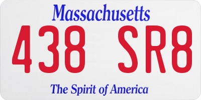 MA license plate 438SR8