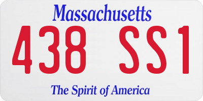 MA license plate 438SS1