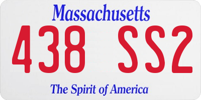 MA license plate 438SS2