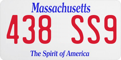 MA license plate 438SS9