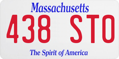 MA license plate 438ST0
