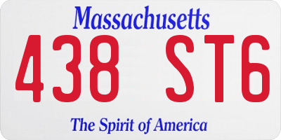 MA license plate 438ST6