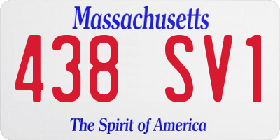 MA license plate 438SV1