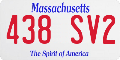 MA license plate 438SV2