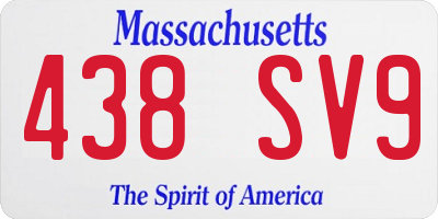 MA license plate 438SV9