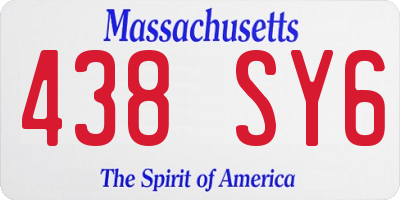 MA license plate 438SY6