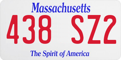 MA license plate 438SZ2
