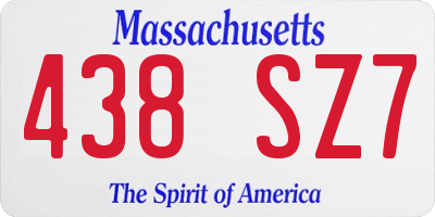 MA license plate 438SZ7