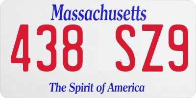 MA license plate 438SZ9