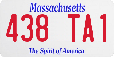 MA license plate 438TA1