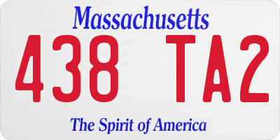 MA license plate 438TA2