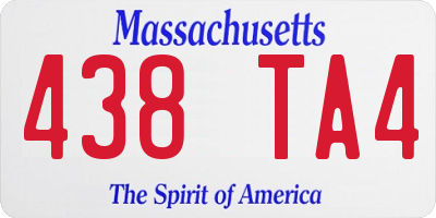 MA license plate 438TA4