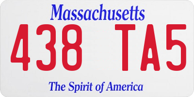 MA license plate 438TA5