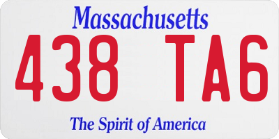 MA license plate 438TA6