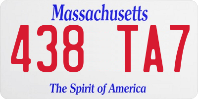 MA license plate 438TA7