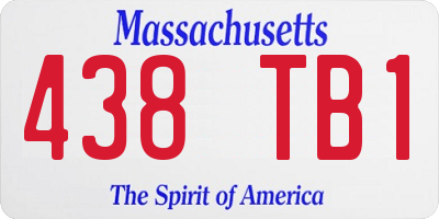 MA license plate 438TB1