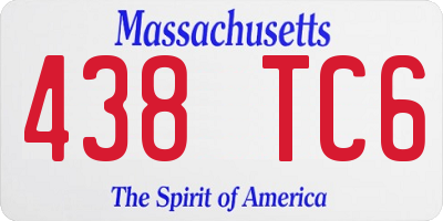 MA license plate 438TC6