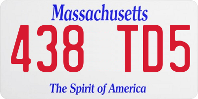 MA license plate 438TD5