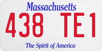 MA license plate 438TE1