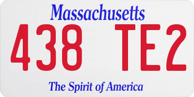 MA license plate 438TE2