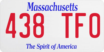 MA license plate 438TF0