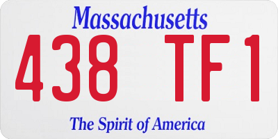 MA license plate 438TF1