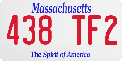 MA license plate 438TF2