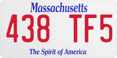 MA license plate 438TF5