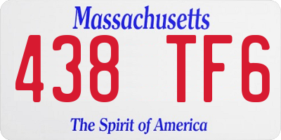 MA license plate 438TF6