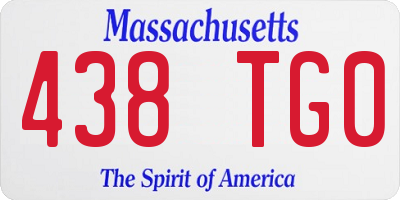 MA license plate 438TG0