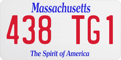 MA license plate 438TG1