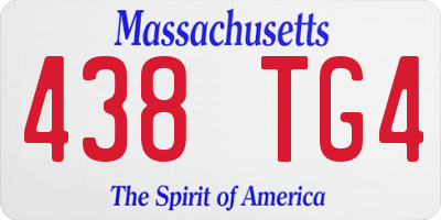 MA license plate 438TG4