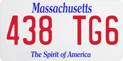 MA license plate 438TG6